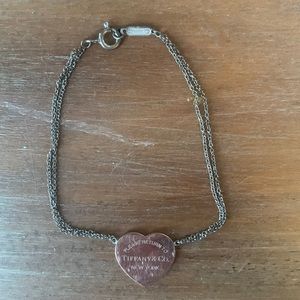 Tiffany & Co. Return to Tiffany Heart Double Chain Bracelet- rose gold & silver